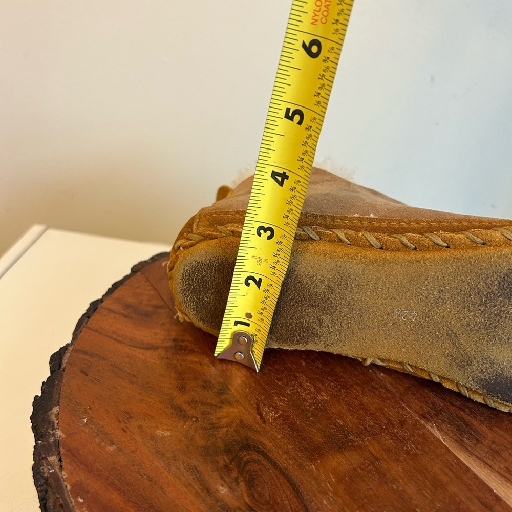 LL Bean Womens‎ Wicked Good Slippers Size 6-7Classic Brown Shearling Lined Shoes - Picture 12 of 12